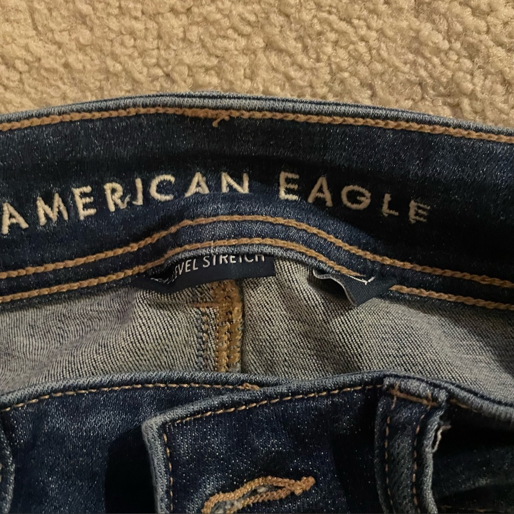 American Eagle Kick Boot Flair Jeans Size 4 - Picture 7 of 9